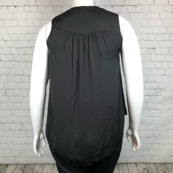 0X 1X 3X Alfani Black V Neck Sleeveless Blouse - Picture 3 of 5